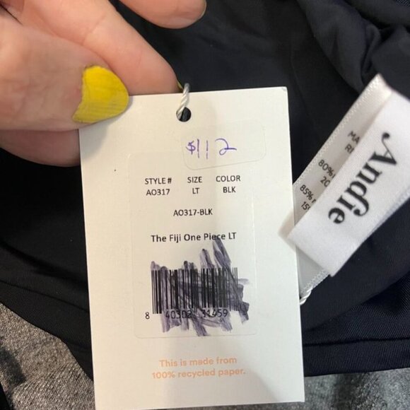 Andie The Fiji One Piece Swimsuit Black LT Long Torso-NWT - Picture 8 of 10